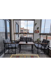 Serdemdizayn Serdem 2+1+1+sehpa bahçe balkon mobilyası - 1