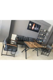 Serdemdizayn 3-1-1-masa bahçe balkon mobilyası antrasit - 1