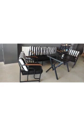 Serdemdizayn serdem 3-1-1-masa bahçe balkon mobilyası çizgili - 1