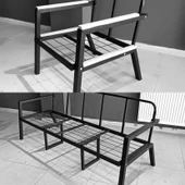 SERDEM-(ESTER)-3+1+1 BAHÇE BALKON MOBİLYASI KOLTUK KREM thumbnail 3