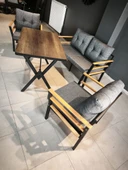 Serdemdizayn (KUQU)2-1-1-masa Bahçe Balkon mobilya Takımı-gri thumbnail 2