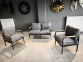 Serdemdizayn(eco) Serdem Sehpalı Bahçe Balkon Takımı 2+1+1--gri - 2