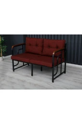 Serdemdizayn Serdem Sehpalı Bahçe Balkon Takımı 2+1+1-bordo - 2