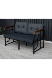 Serdemdizayn Serdem Sehpalı Bahçe Balkon Takımı 2+1+1 -lacivert Kazayağı - 2
