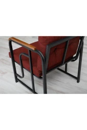 Serdemdizayn Serdem Sehpalı Bahçe Balkon Takımı 2+1+1-bordo - 3