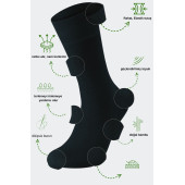 Erkek Yazlık Bambu Soket Uzun Karma Renkli Çorap - 5