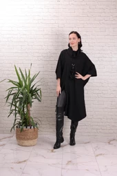 KADIN TASARIM TUNİK SİYAH - 17001-1 thumbnail 2