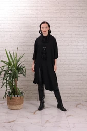 KADIN TASARIM TUNİK SİYAH - 17001-1 thumbnail 1