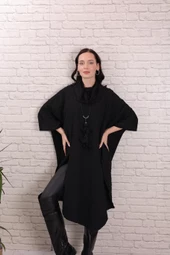 KADIN TASARIM TUNİK SİYAH - 17001-1 thumbnail 4