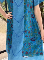 KADIN YAZLIK SALAŞ BÜYÜK BEDEN ELBİSE - 8011 - 3 thumbnail 8