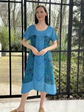 KADIN YAZLIK SALAŞ BÜYÜK BEDEN ELBİSE - 8011 - 3 thumbnail 3