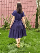 KADIN YAZLIK NAKIŞ İŞLEMELİ ELBİSE - 8012 - 4 thumbnail 6