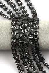 Hematit Dizi 10 mm Çiçek Model thumbnail 1