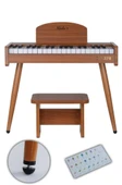 Midex CP-370OR Ahşap Çocuk Piyanosu Pilli 37 Tuşlu Gerçek Piyano Tuşları thumbnail 2