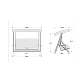 Aida Swings Lyon Salıncak, 4 Kişilik Salıncak, Ahşap Salıncak, Bahçe Salıncağı, Balkon Salıncağı, Teras Salıncak - 6