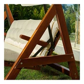 Aida Swings Paris Ahşap Salıncak, 3 Kişilik Salıncak, Bahçe Salıncağı, Balkon Salıncağı, Teras Salıncağı, - 4