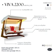 Aida Swings Viva Ahşap Salıncak, 3 Kişilik Salıncak, Bahçe Salıncağı, Balkon Salıncağı, Salıncak Modelleri - 6