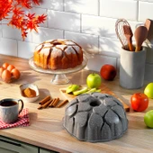 Schafer Cory Kalpli Döküm Kek Kalıbı 1 Parça-Gri - 1