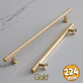 Doruk Kulp Mutfak Mobilya Dolabı Çekmece Dolap Kulpları Kapak Kulbu Kulpu Gold Altın 224 mm Metal thumbnail 1