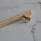 Doruk Kulp Mutfak Mobilya Dolabı Çekmece Dolap Kulpları Kapak Kulbu Kulpu Gold Altın 224 mm Metal thumbnail 5
