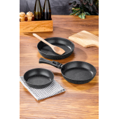 Taç Easy Connect 3'lü Tak Çıkar Saplı Tava Seti / Ergonomik Tak Çıkar Sap Siyah - 2