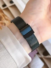 FERRO Siyah Hasır Kordonlu Renk Atmaz 30 Metre Suya Dayanıklı Özel Tasarım Kadın KolSaati 21242-R thumbnail 4