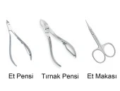 Fontenay Solingen Protez Tırnak & Manikür 3'lü Metal Set - Tırnak Pensi, Et Pensi, Et Makası - 1