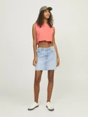 JJXX Bayan Bisiklet Yaka Kadın Crop Tişört 12224211 thumbnail 4