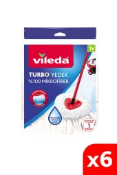 Vileda Turbo Üçgen Başlık Mikrofiber Yedek Paspas 6 Paket - 1