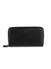 Femascu 8002 Zip Wallet Fermuarlı Parlak Siyah Hakiki Deri Kadın Cüzdanı - 1