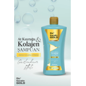 Bio Keratin Gold At Kuyruğu & Kolajen Hızlı Uzama Etkili Tuzsuz Şampuan 700 ml - 1