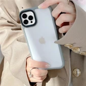 İPHONE 14 PRO YANLARI RENKLİ SİLİKON PARLAK ARKA YÜZEYLİ TLP TİGER HİBRİT KAPAK - 5