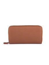 Femascu 8005 Zip Wallet Fermuarlı Bal Renkli Hakiki Deri Kadın Cüzdanı - 1