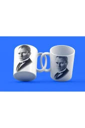 Atatürk Temalı Tasarım Çay Kahve Kupası - 1