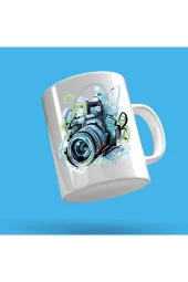Fotoğraf Makinesi Tasarım Çay Kahve Kupası - 2