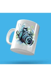 Fotoğraf Makinesi Tasarım Çay Kahve Kupası - 1