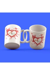 Sevgililer Günü Tasarımı Çay Kahve Kupası - 1