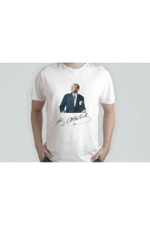 Atatürk Baskılı Beyaz Unısex T-shırt - 2