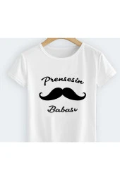 Prensesin Babası Bıyıklı Baskılı Tshırt - 1
