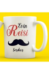 EVİN REİSİ EVİN HANIMI 2 ADET ÇAY KAHVE KUPASI V1 - 3