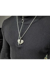 Iced Taşlı Heart Kolye - 1