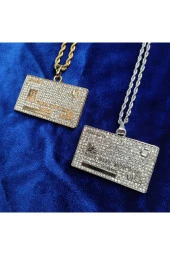 Iced Taşlı Credit Card Kolye - 2