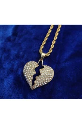 Iced Taşlı Heart Kolye - 3