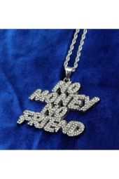 Iced Taşlı No Money No Friend Kolye - 3
