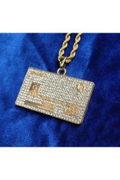 Iced Taşlı Credit Card Kolye - 3