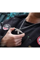 Iced Taşlı Ak-47 Kolye - 1