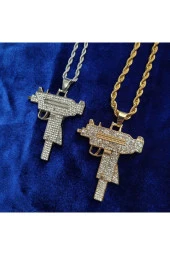 Iced Taşlı Uzi Kolye - 2