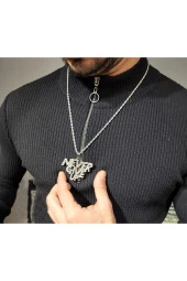 Iced Taşlı Never Give Up Kolye - 1