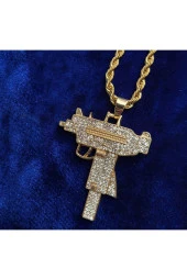 Iced Taşlı Uzi Kolye - 3