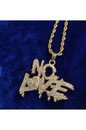 Iced Taşlı No Love Kolye - 2